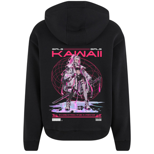 Kawaii Girl Premium Zipper Hoodie