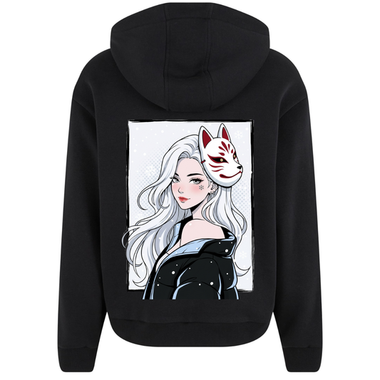 Kitsune Maske Premium Zipper Hoodie