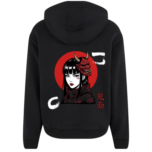 Oni Maske Premium Zipper Hoodie