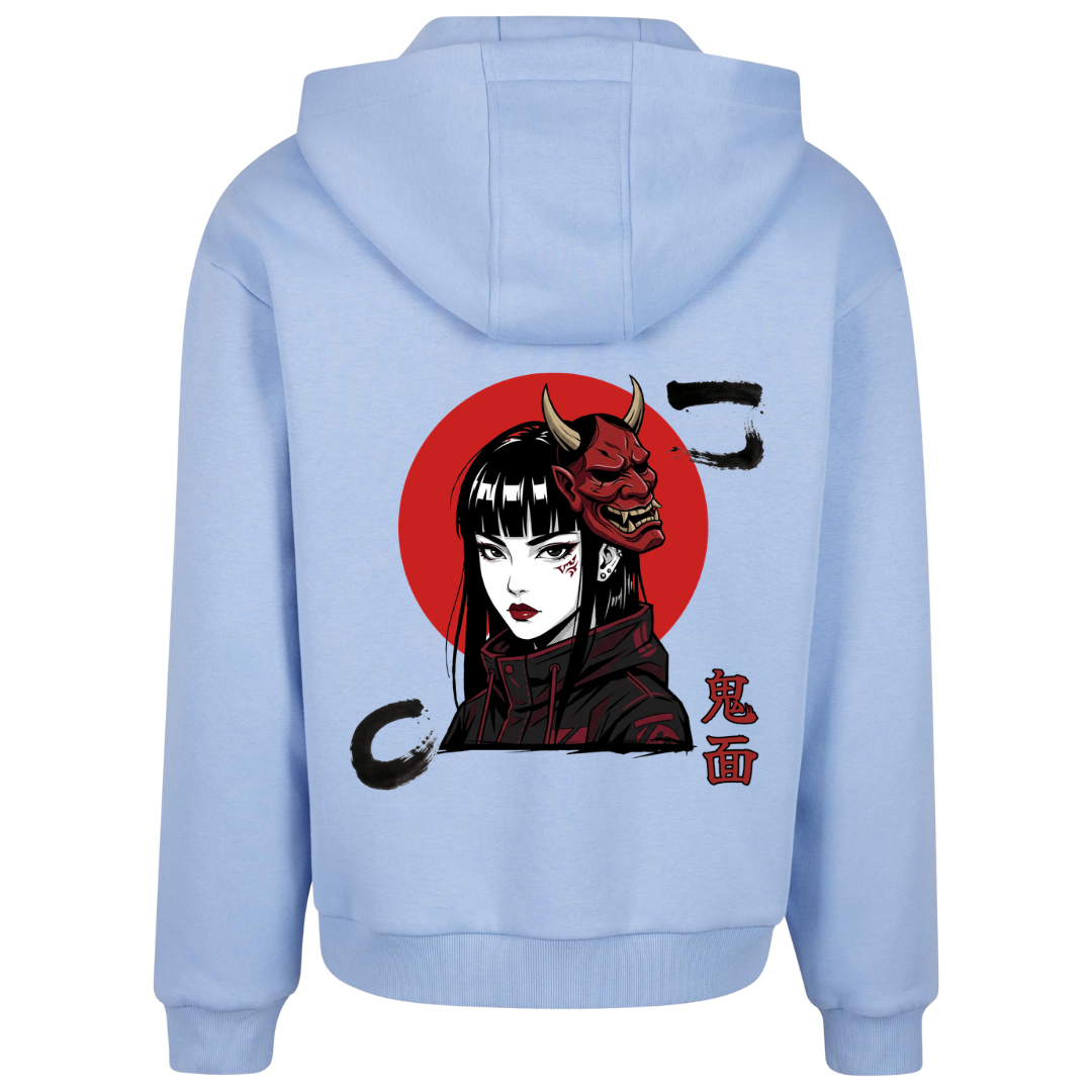 Oni Maske Premium Zipper Hoodie