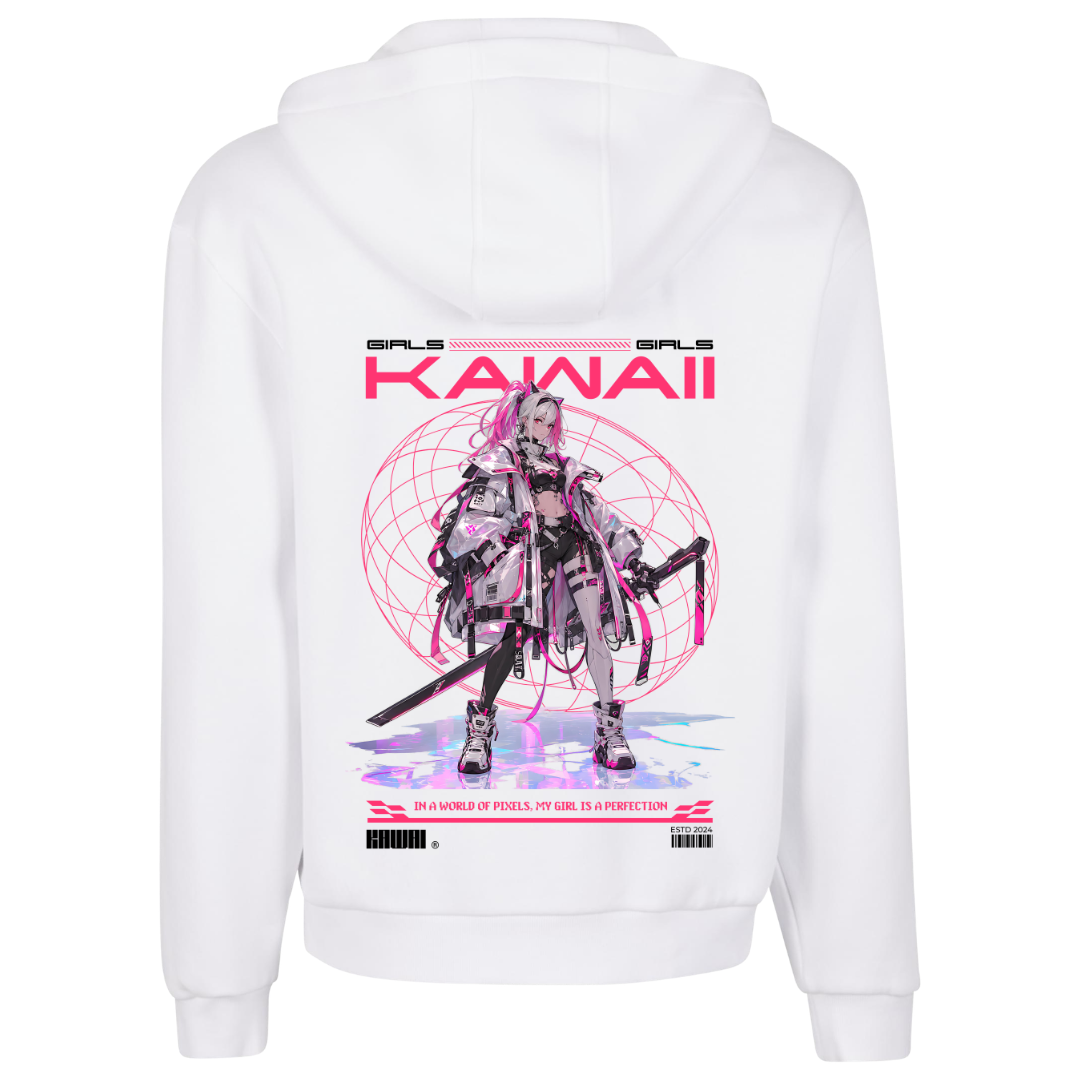 Kawaii Girl Premium Zipper Hoodie