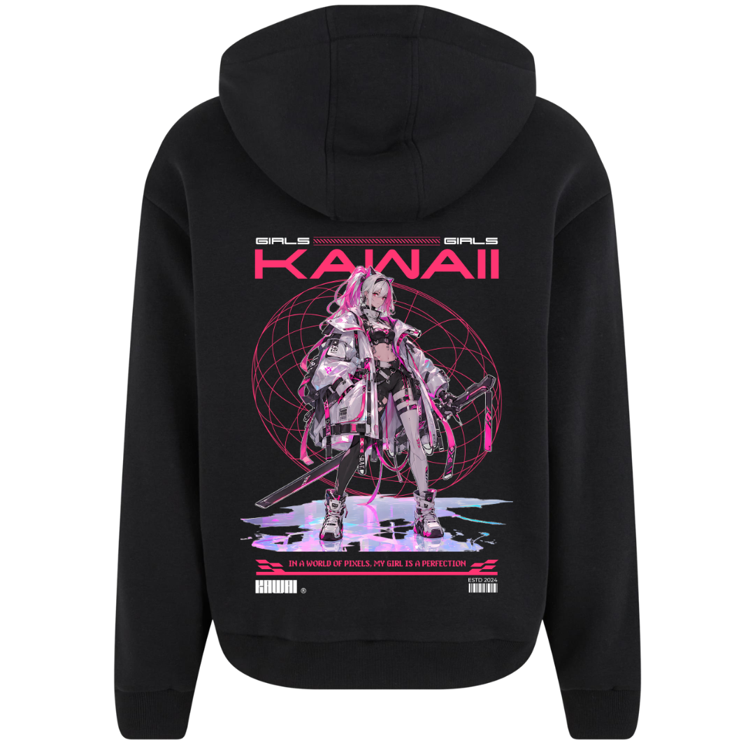 Kawaii Girl Premium Zipper Hoodie