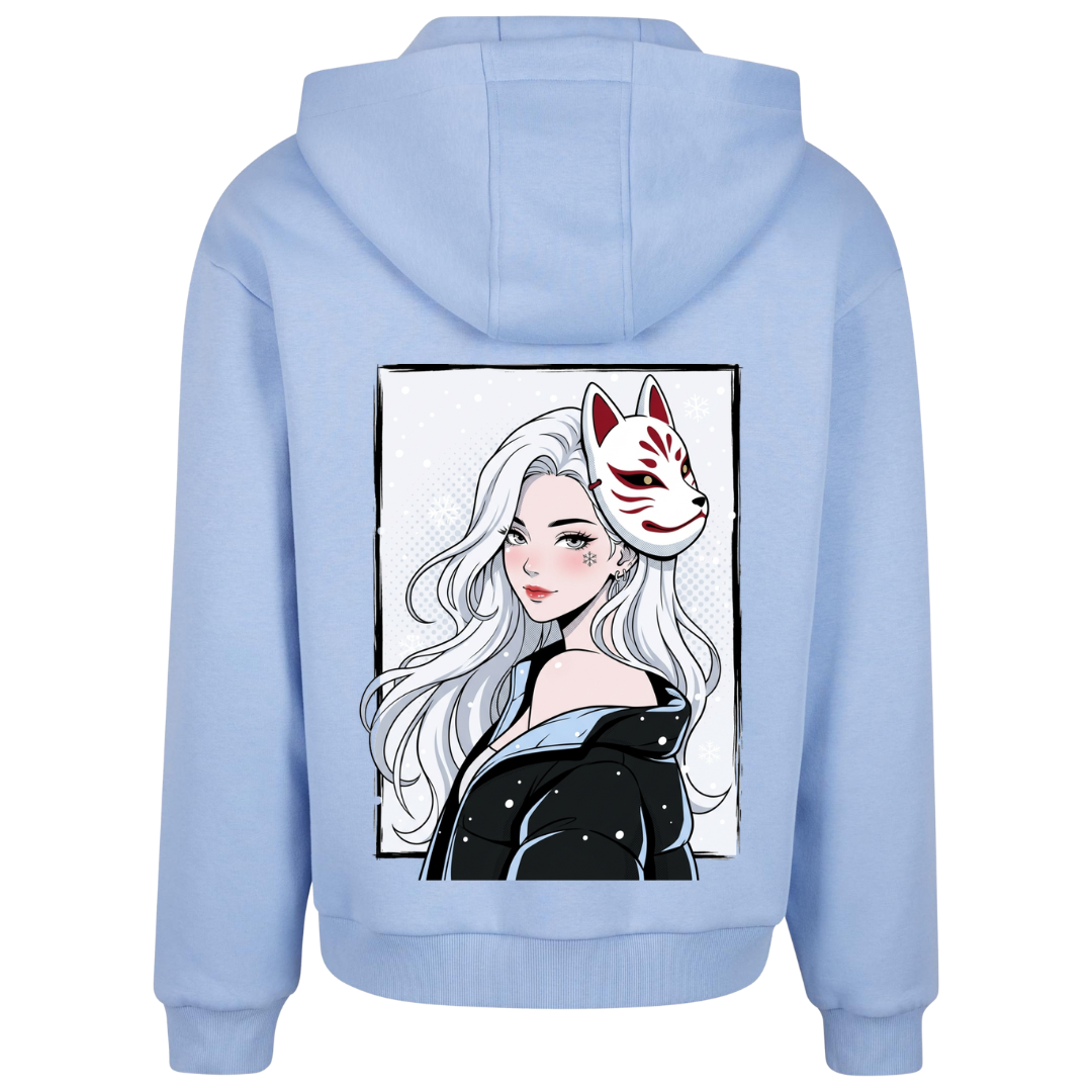 Kitsune Maske Premium Zipper Hoodie