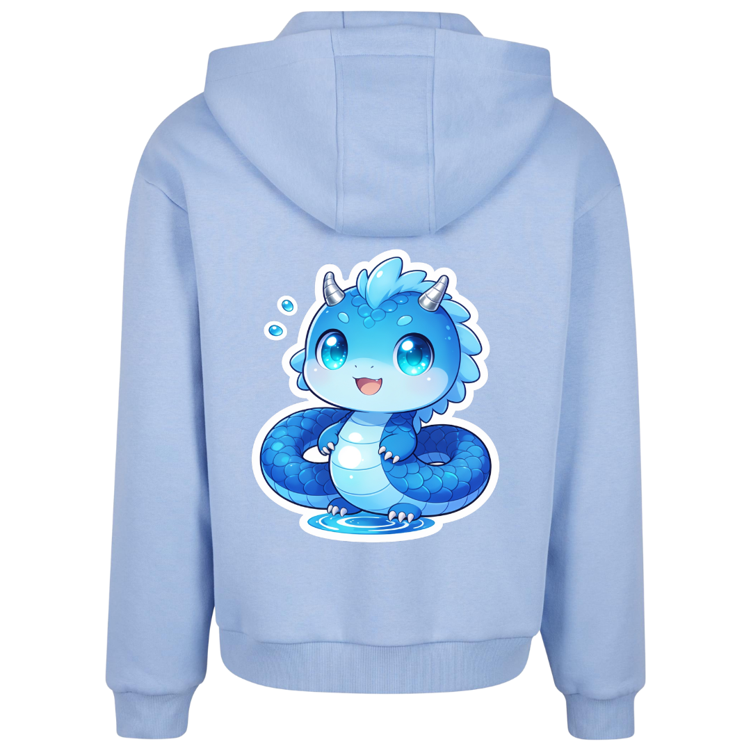 Neugieriger Drache Premium Zipper Hoodie