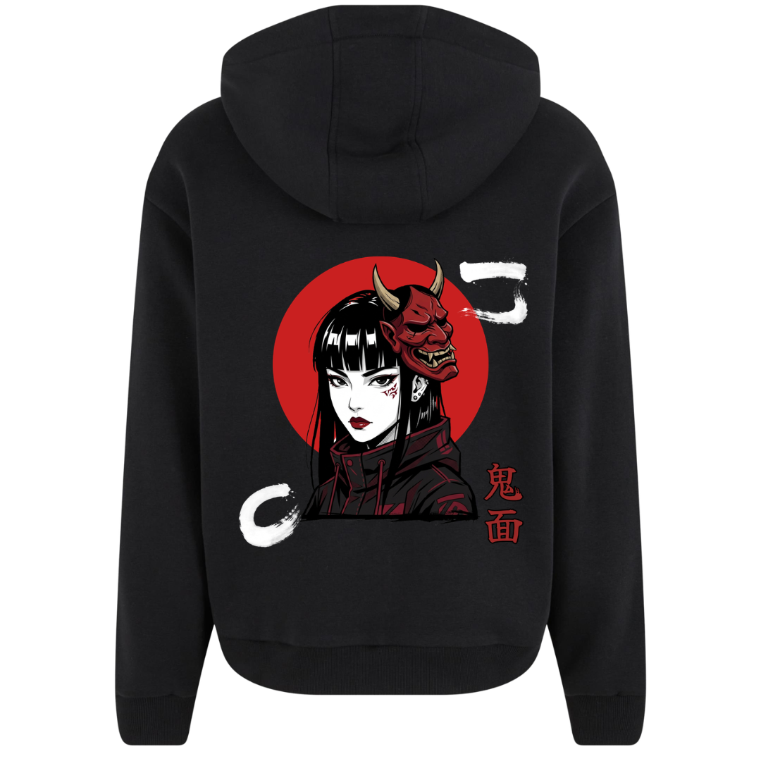 Oni Maske Premium Zipper Hoodie